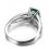 Perfect twin row 2 Carat Princess cut Emerald and Diamond Engagement Ring in White Gold