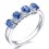 Beautiful Sapphire and Diamond Engagement Ring on 18k White Gold