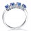 Beautiful Sapphire and Diamond Engagement Ring on 18k White Gold