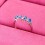 Beautiful Sapphire and Diamond Engagement Ring on 18k White Gold