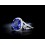 Inexpensive 1.50 Carat Blue Sapphire and Diamond Infinity Engagement Ring in White Gold