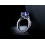 Inexpensive 1.50 Carat Blue Sapphire and Diamond Infinity Engagement Ring in White Gold