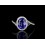 Inexpensive 1.50 Carat Blue Sapphire and Diamond Infinity Engagement Ring in White Gold