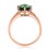 Classic 1 Carat Green Emerald and Diamond Rose Gold Engagement Ring for Women