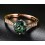 Classic 1 Carat Green Emerald and Diamond Rose Gold Engagement Ring for Women