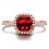 1 Carat Ruby and Diamond Antique Engagement Ring in Rose Gold