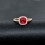 1 Carat Ruby and Diamond Antique Engagement Ring in Rose Gold
