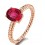 1 Carat Solitaire Ruby Antique Engagement Ring in Rose Gold