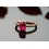 1 Carat Solitaire Ruby Antique Engagement Ring in Rose Gold