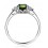 2 Carat Emerald and Diamond Engagement Ring in White Gold