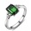 2 Carat Emerald and Diamond Engagement Ring in White Gold