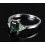2 Carat Emerald and Diamond Engagement Ring in White Gold