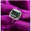 Perfect 1 Carat princess cut Emerald and Diamond Halo Engagement Ring in White Gold