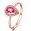 Bestselling 1 Carat Pink Sapphire and Diamond Halo Engagement Ring in Rose Gold