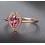 Bestselling 1 Carat Pink Sapphire and Diamond Halo Engagement Ring in Rose Gold