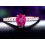 Classic 1 Carat Pink Sapphire and Diamond Engagement Ring in Rose Gold