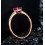 Classic 1 Carat Pink Sapphire and Diamond Engagement Ring in Rose Gold