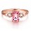 Beautiful 1 Carat Pink Sapphire and Diamond Engagement Ring in Rose Gold