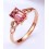 Beautiful 1 Carat Pink Sapphire and Diamond Engagement Ring in Rose Gold