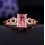 Beautiful 1 Carat Pink Sapphire and Diamond Engagement Ring in Rose Gold