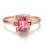 Designer 1.25 Carat Pink Sapphire and Diamond Gemstone Engagement Ring in Rose Gold