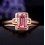 Designer 1.25 Carat Pink Sapphire and Diamond Gemstone Engagement Ring in Rose Gold