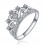 Unique Princess Crown Half Carat Diamond Engagement Ring in White Gold