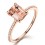 1 Carat Morganite and Round cut Diamond Engagement Ring in Rose Gold