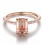 1 Carat Morganite and Round cut Diamond Engagement Ring in Rose Gold