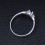 Beautiful Sapphire and Diamond Engagement Ring on 10k White Gold