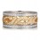 1 Carat Antique Diamond Wedding Ring Band in Two Tone White and Yellow Gold