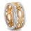 1 Carat Antique Diamond Wedding Ring Band in Two Tone White and Yellow Gold