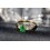 Trilogy Half Carat oval cut Emerald and Round Diamond Engagement Ring in Yellow Gold