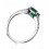 1.25 Carat Green Emerald and Diamond Engagement Ring in White Gold
