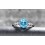 Perfect 1 Carat Blue Topaz and Diamond Engagement Ring in White Gold