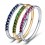 Stackable set of 3 Gemstones Ruby, Sapphrie and Emerald Wedding Ring Bands for Women