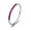 Stackable set of 3 Gemstones Ruby, Sapphrie and Emerald Wedding Ring Bands for Women