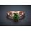 Beautiful 1 Carat cushion cut Emerald and Diamond Engagement Ring in Rose Gold