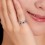 Designer 1 Carat alternating Diamond and Sapphire Wedding Ring Band in White Gold