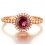 Excellent 1 Carat Ruby and Diamond Engagement Ring in Rose Gold