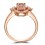 Vintage 2 Carat Morganite and Diamond Engagement Ring in Rose Gold