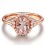 Vintage 2 Carat Morganite and Diamond Engagement Ring in Rose Gold