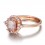 Vintage 2 Carat Morganite and Diamond Engagement Ring in Rose Gold