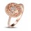 3 Carat Morganite and Diamond double Halo Designer Engagement Ring in Rose Gold