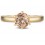 1 Carat Round shape Morganite Solitaire Engagement Ring in Yellow Gold