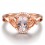 Vintage 1 Carat Morganite and Diamond Engagement Ring in Rose Gold