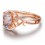 Vintage 1 Carat Morganite and Diamond Engagement Ring in Rose Gold