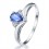 Affordable Sapphire and Diamond Engagement Ring on 10k White Gold