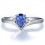 Affordable Sapphire and Diamond Engagement Ring on 10k White Gold