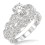 1.00 Carat Infinity Antique Bridal set in round cut diamond in 10k white gold